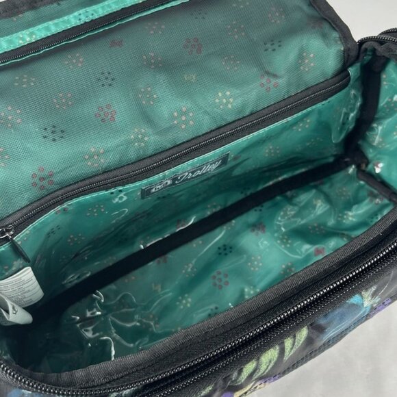 Lug Trolley & Sleeper Cosmetic Makeup Brush Travel Bags Purple Floral Set Of 2 - Picture 5 of 8